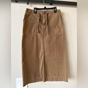 Eddie Bauer Women’s Brown Cotton Tie Waist A-Line Skirt Size 6